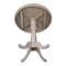 International Concepts Round 36 in Round Top Pedestal Table, 40.9 inH, Washed Gray Taupe, 36 W, 36 L, 40.9 in H, Wood K09-36RT-6B-2 - alternate 3